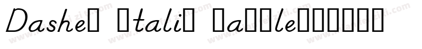 Dashed Italic Sample字体转换